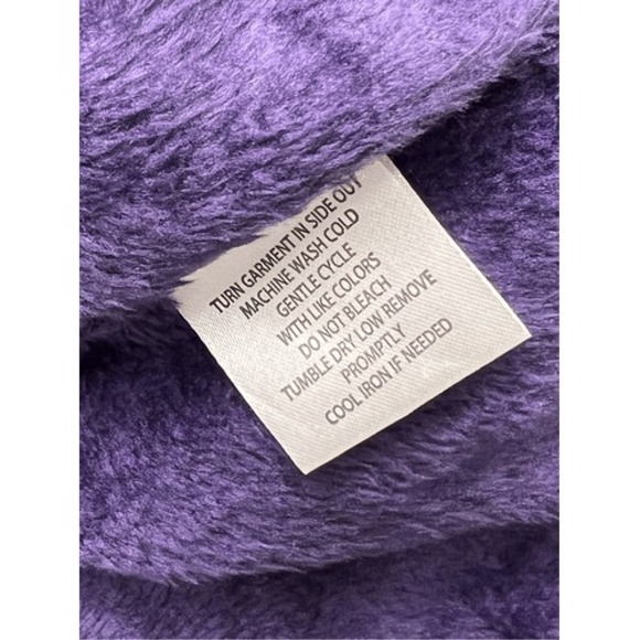 French Laundry High Pile‎ Textured Zipper Vest MEDIUM Purple Cozy Outdoor Casual - Picture 8 of 10